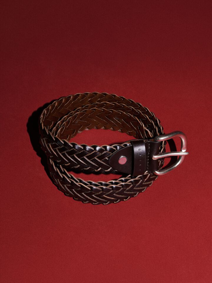 Woven belt - men's belts - Dark Brown | Sisley image number 1